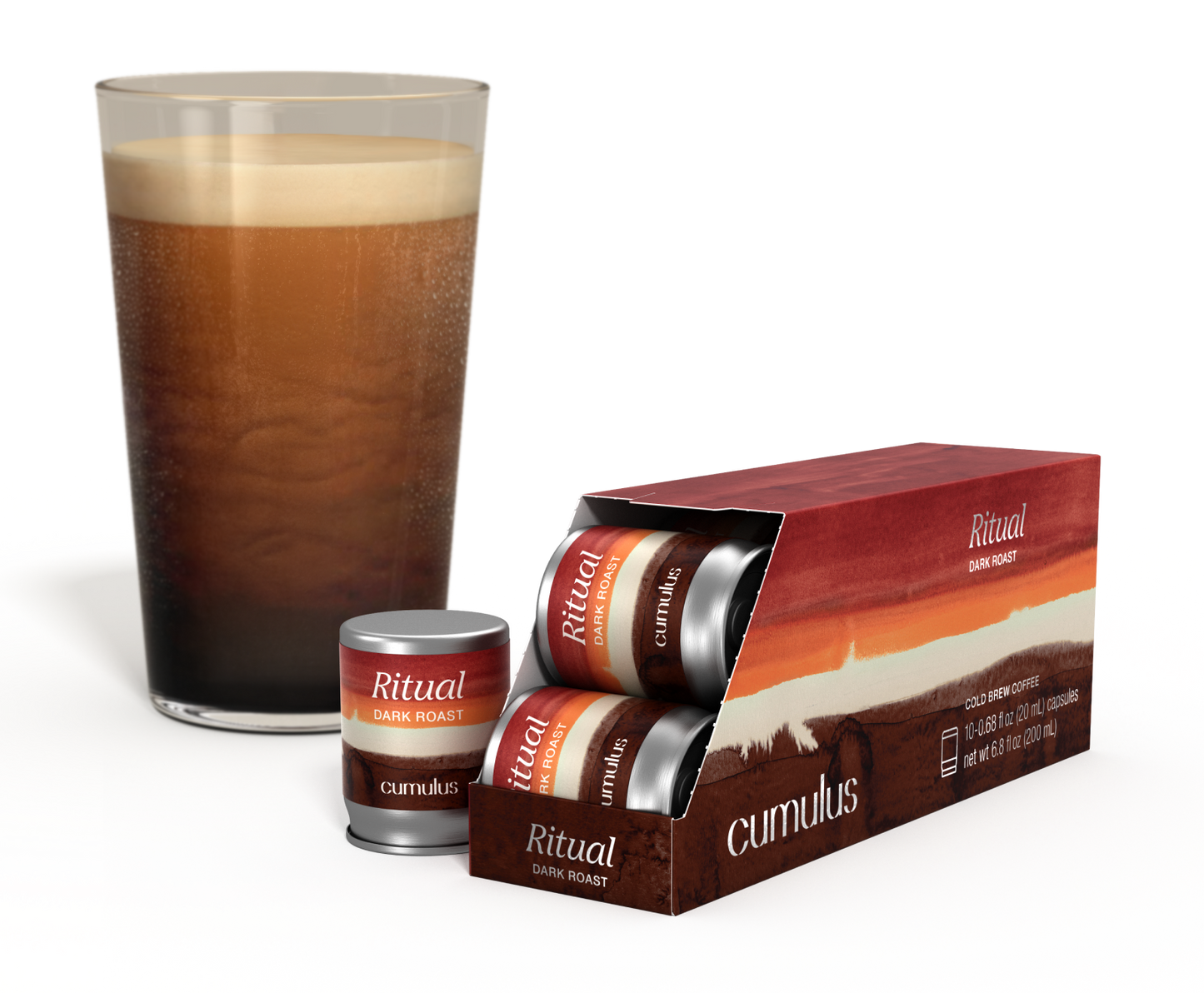 Cumulus Ritual Dark Cold-Brew Coffee Capsules, 10-Pack