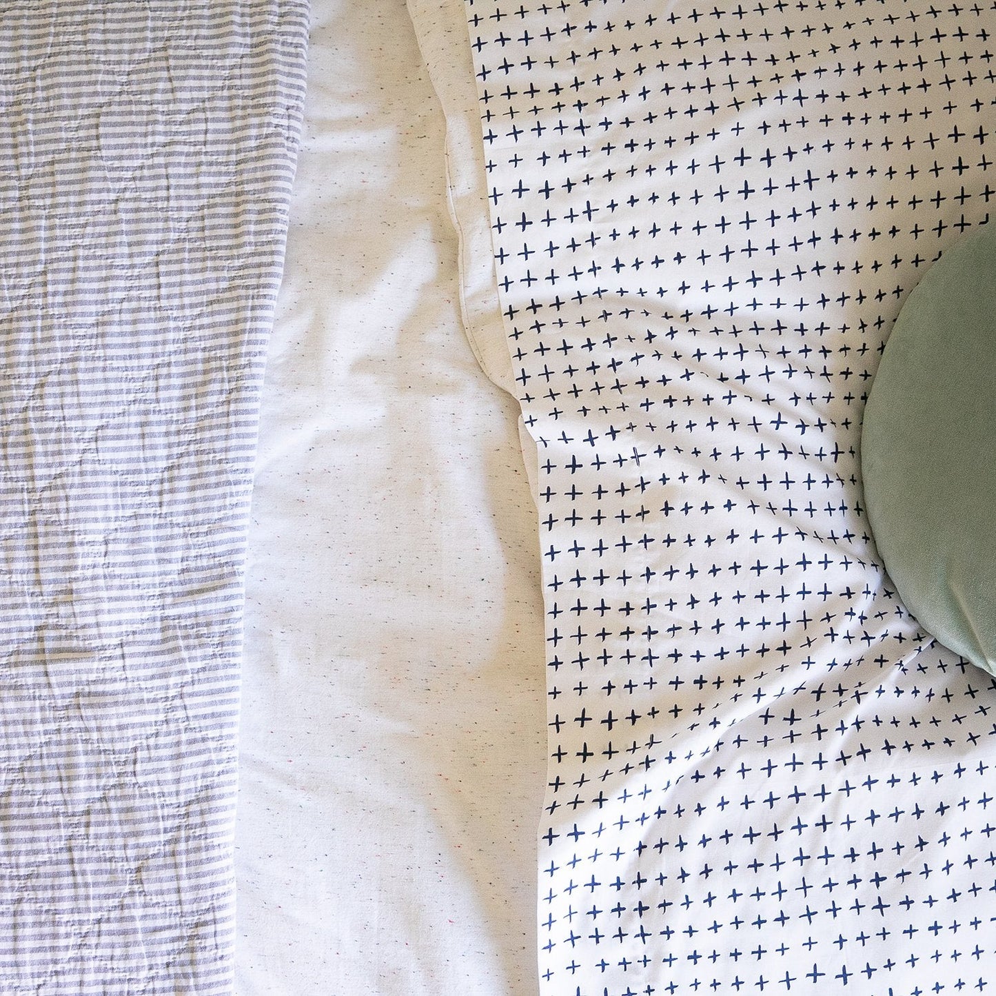 Navy Imperfect Plus Percale Sheet Set