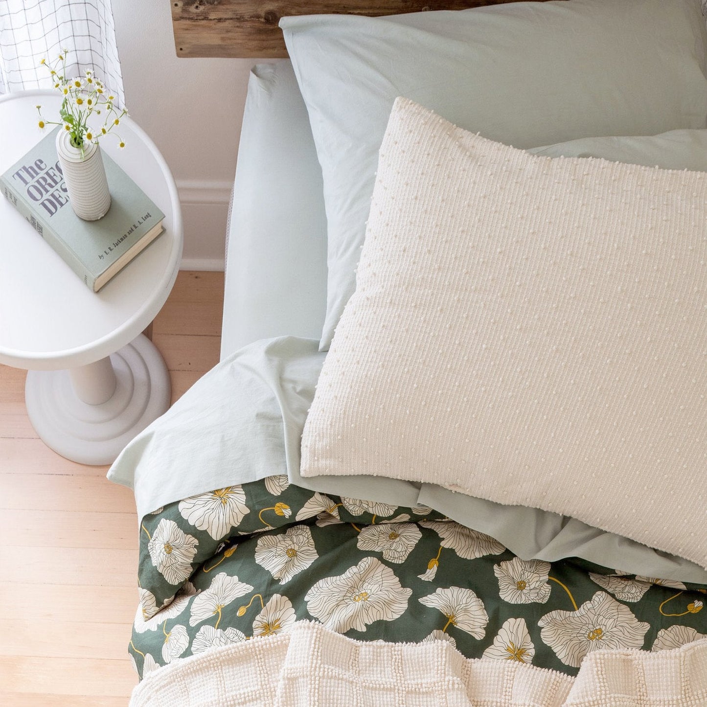 Popcorn Grid Coverlet