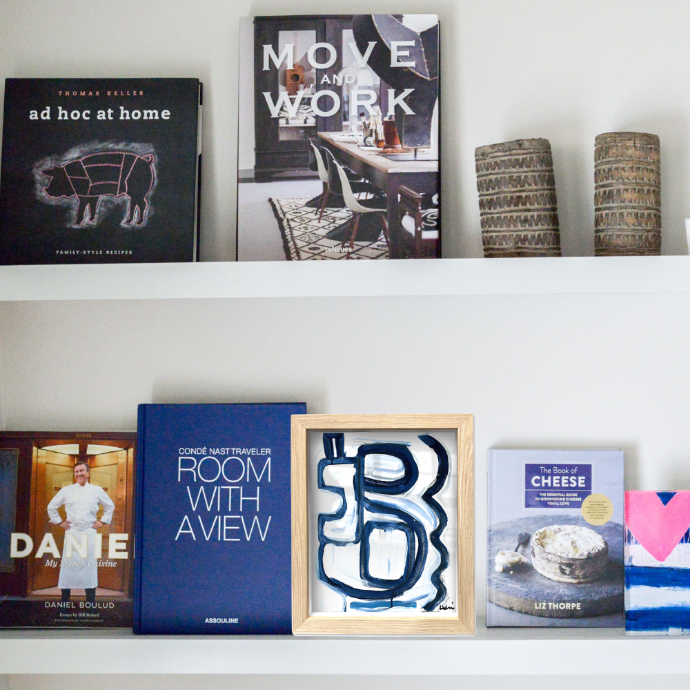 Kerri Rosenthal My Mykonos 2 Oak Shadow Box Art