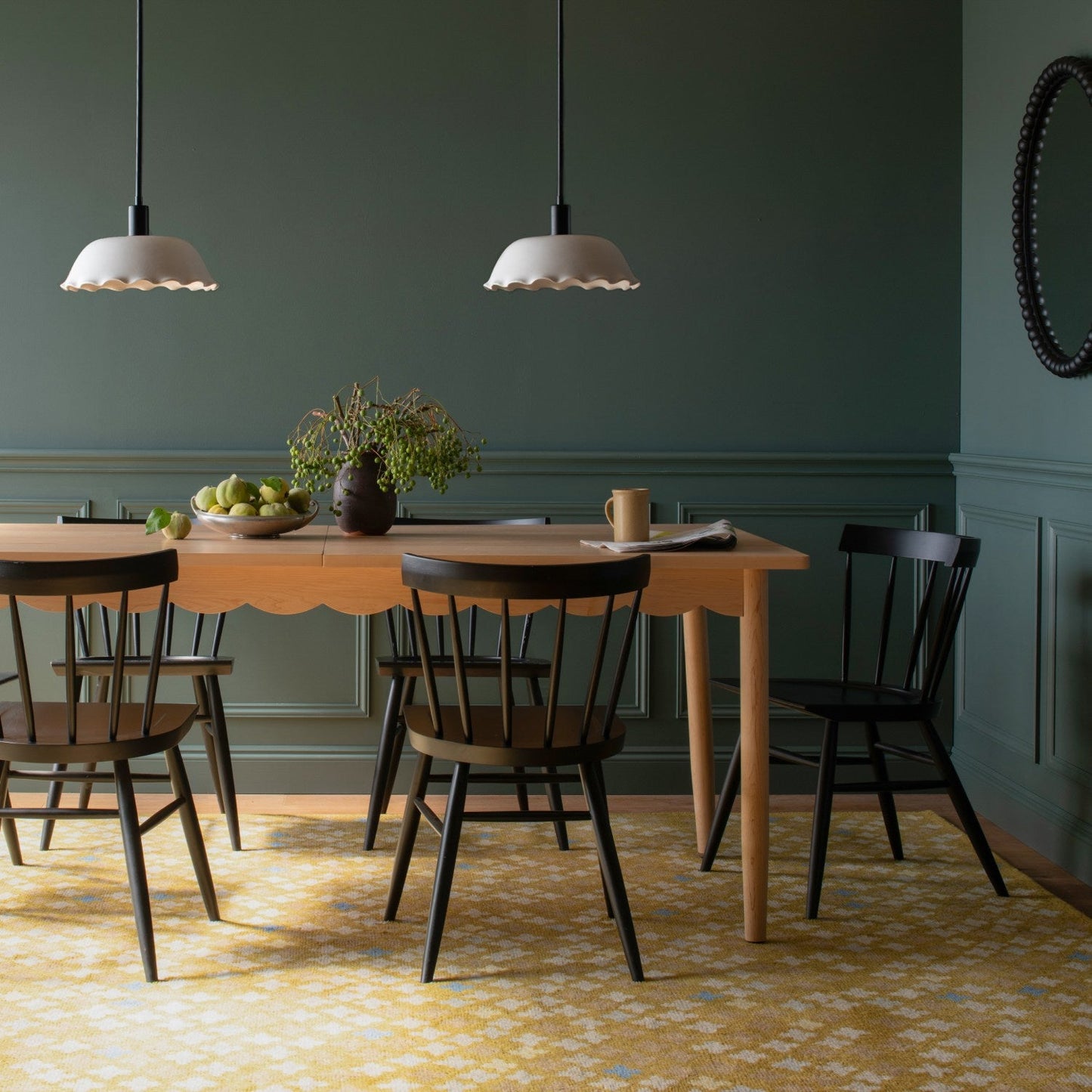 Bobbin Ash Mirror - Round