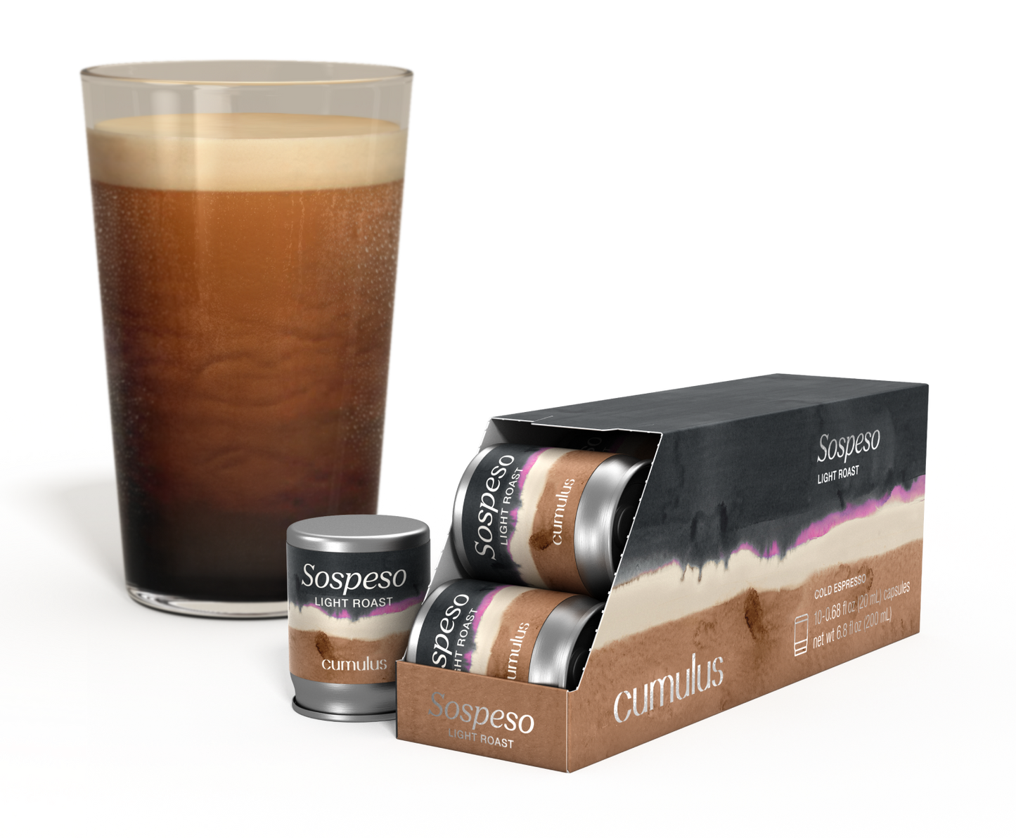 Cumulus Sospeso Light Cold-Brew Coffee Capsules, 10-Pack