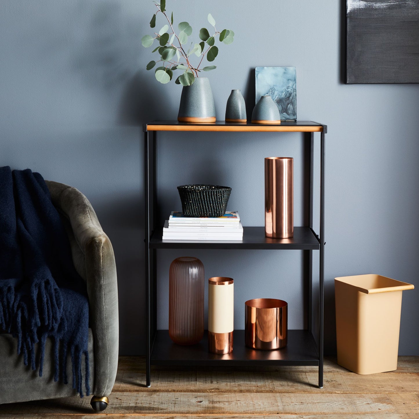 Steel & Wood 3-Tier Storage Rack