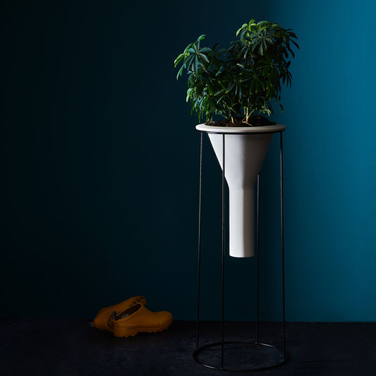 Handmade Porcelain Stilted Planters by Andrew Molleur