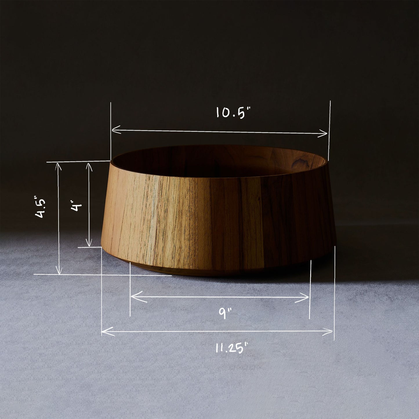 Dansk Teak Slope Salad Bowl