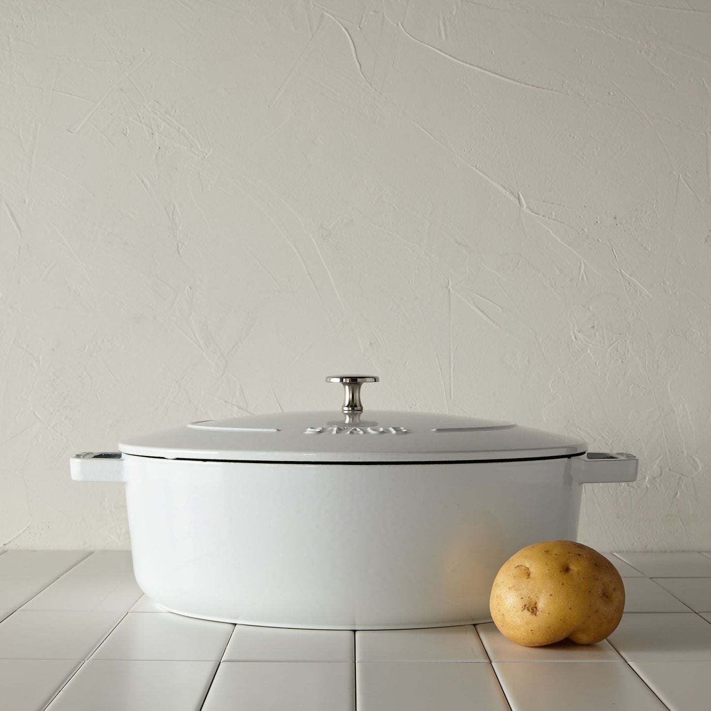 Staub Cast-Iron Wide Oval Cocotte, 6.3QT