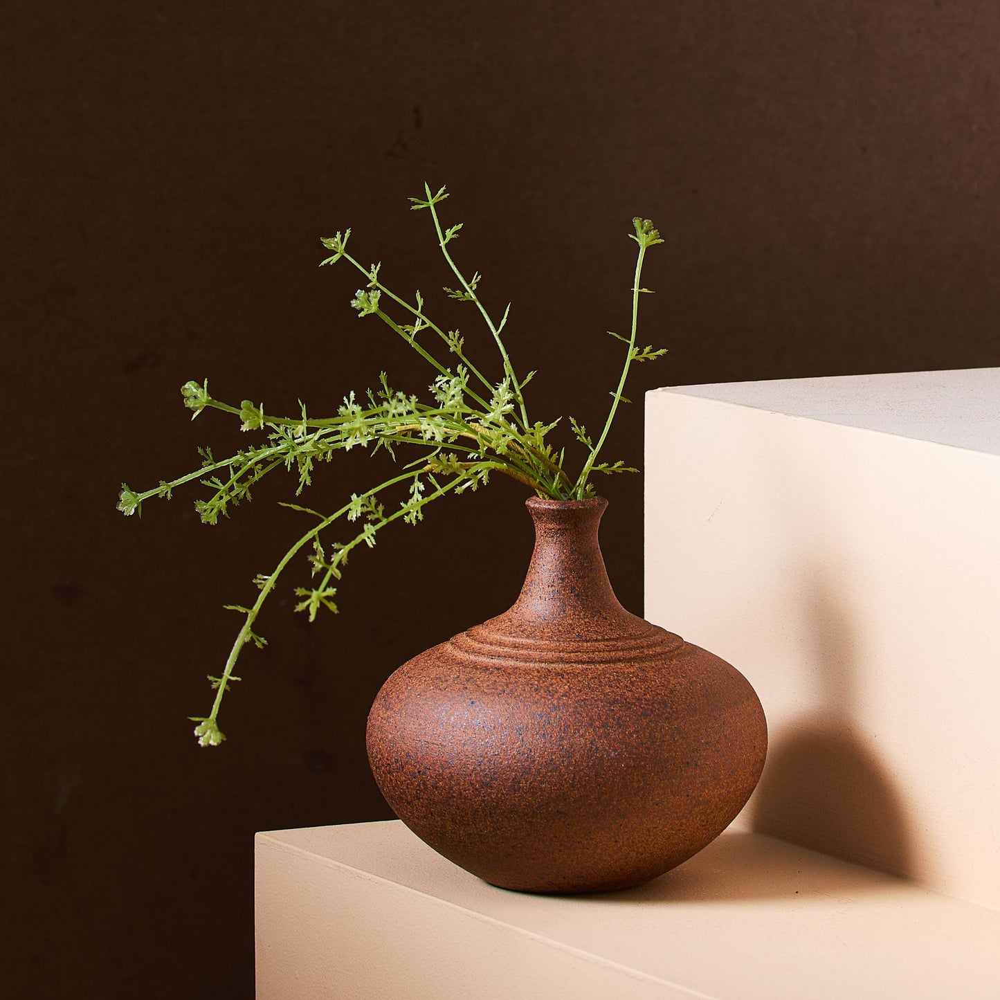Handmade Stoneware Bottleneck Vase by SOMBRA