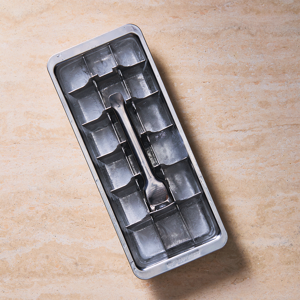 Stainless-Steel Ice Cube Trays, Set of 2