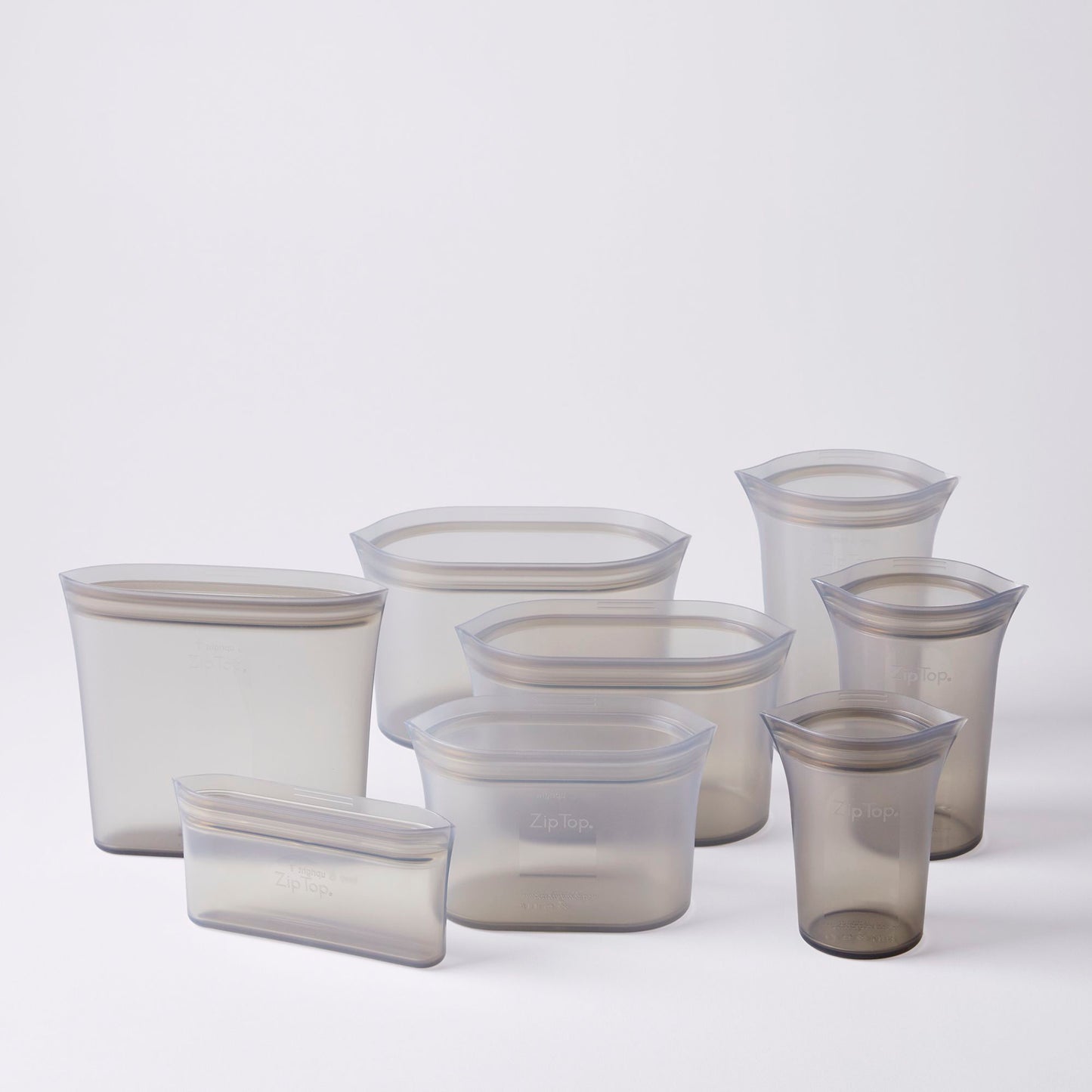 Zip Top Reusable Silicone Store & Serve Storage Bag Sets