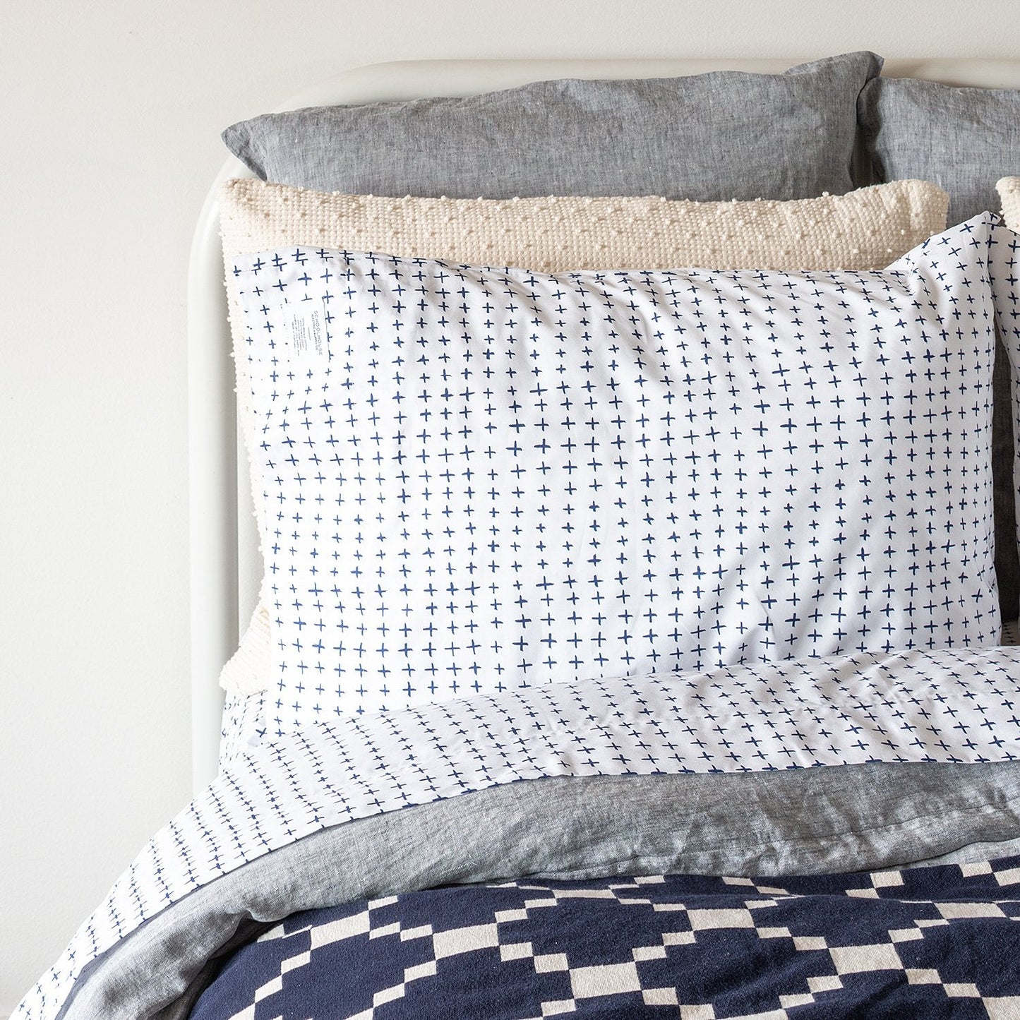 Navy Imperfect Plus Percale Sheet Set