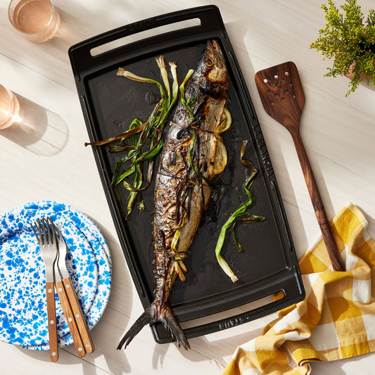 Staub Enameled Cast-Iron Double-Burner Griddle & Plancha