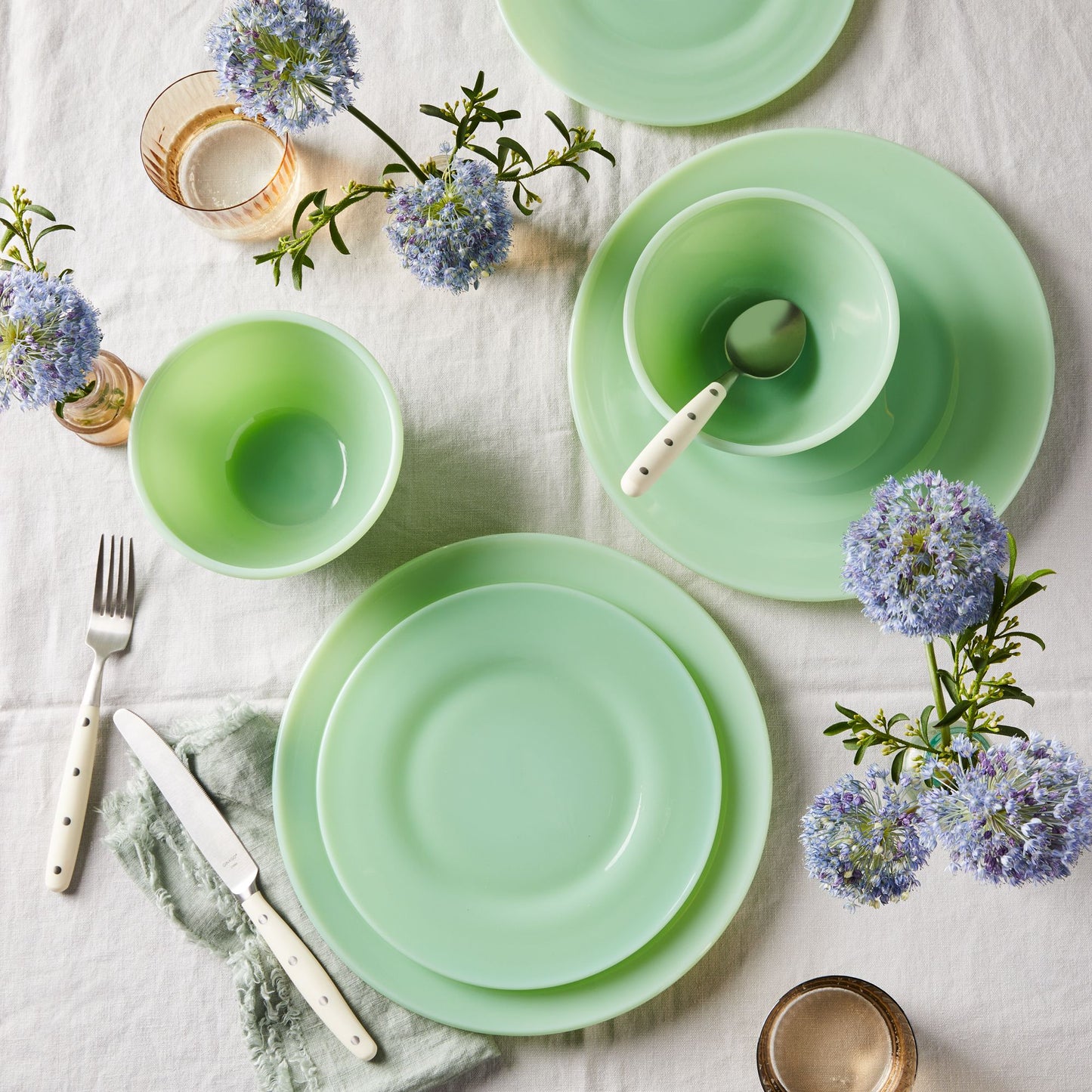 Mosser Colored Glass Dinnerware