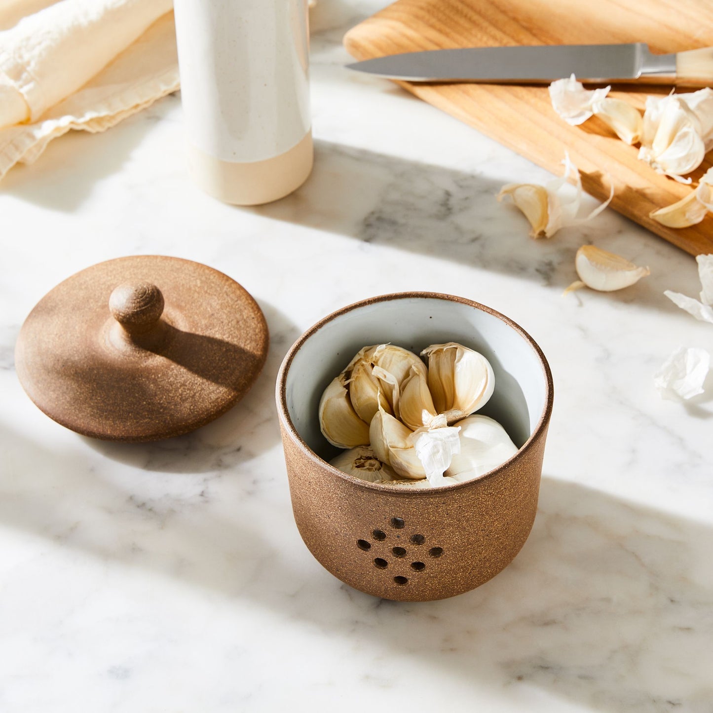 Handmade Ceramic Garlic Keeper