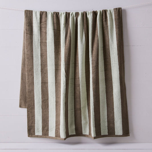 Striped Cotton Terry Bath Towels & Mats