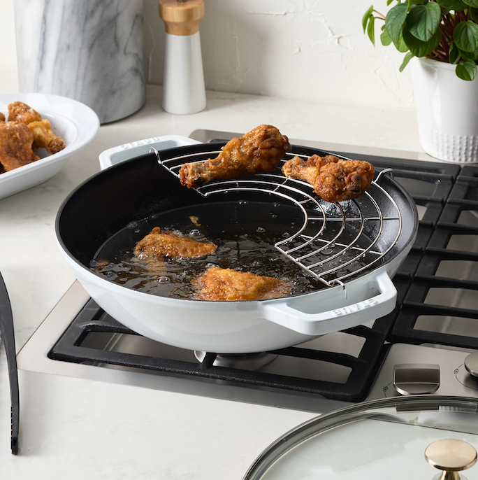 Staub Enameled Cast-Iron Perfect Pan With Glass Lid, 4.5QT