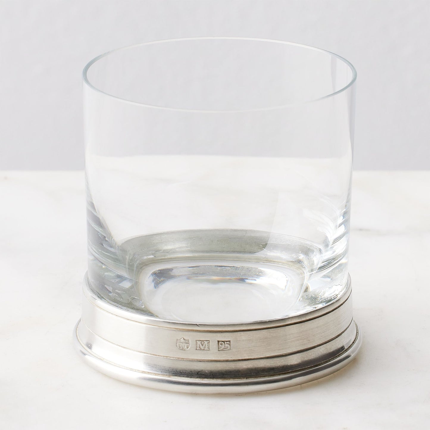 MATCH Italian Pewter & Crystal Whiskey Glass