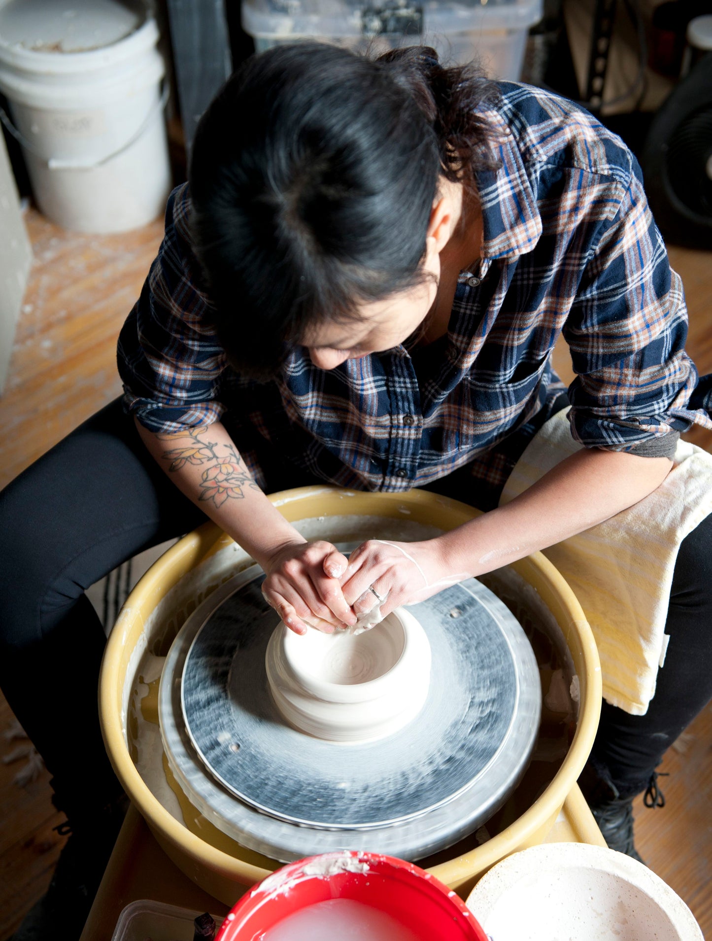 Handmade Porcelain Dart Serving Bowl by Studio Joo