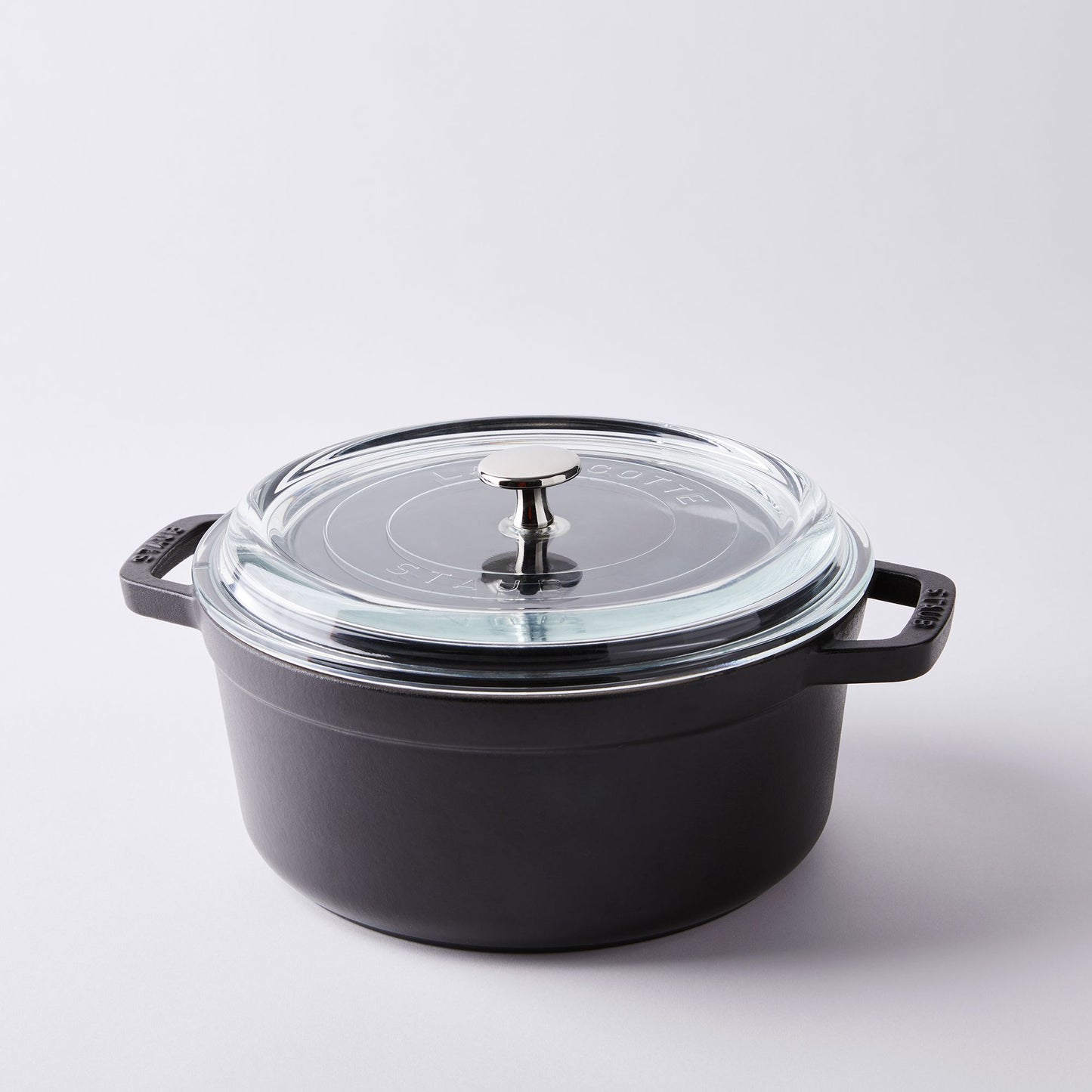 Staub Cast-Iron Cocotte With Glass Lid, 4QT