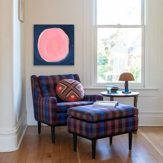 Kerri Rosenthal Dot - Bubblegum Indigo Art Print