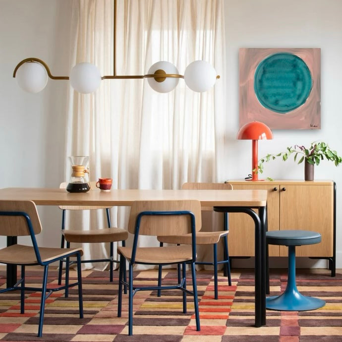 Kerri Rosenthal Dot - Mauve Teal Art Print