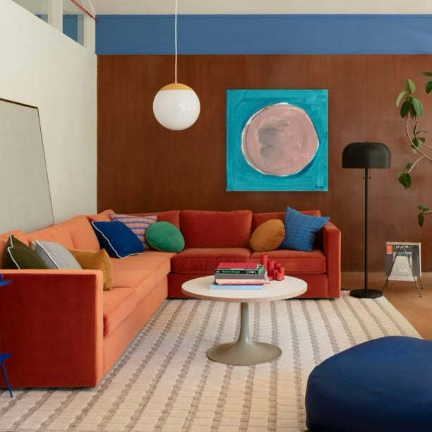 Kerri Rosenthal Dot - Teal Mauve Art Print