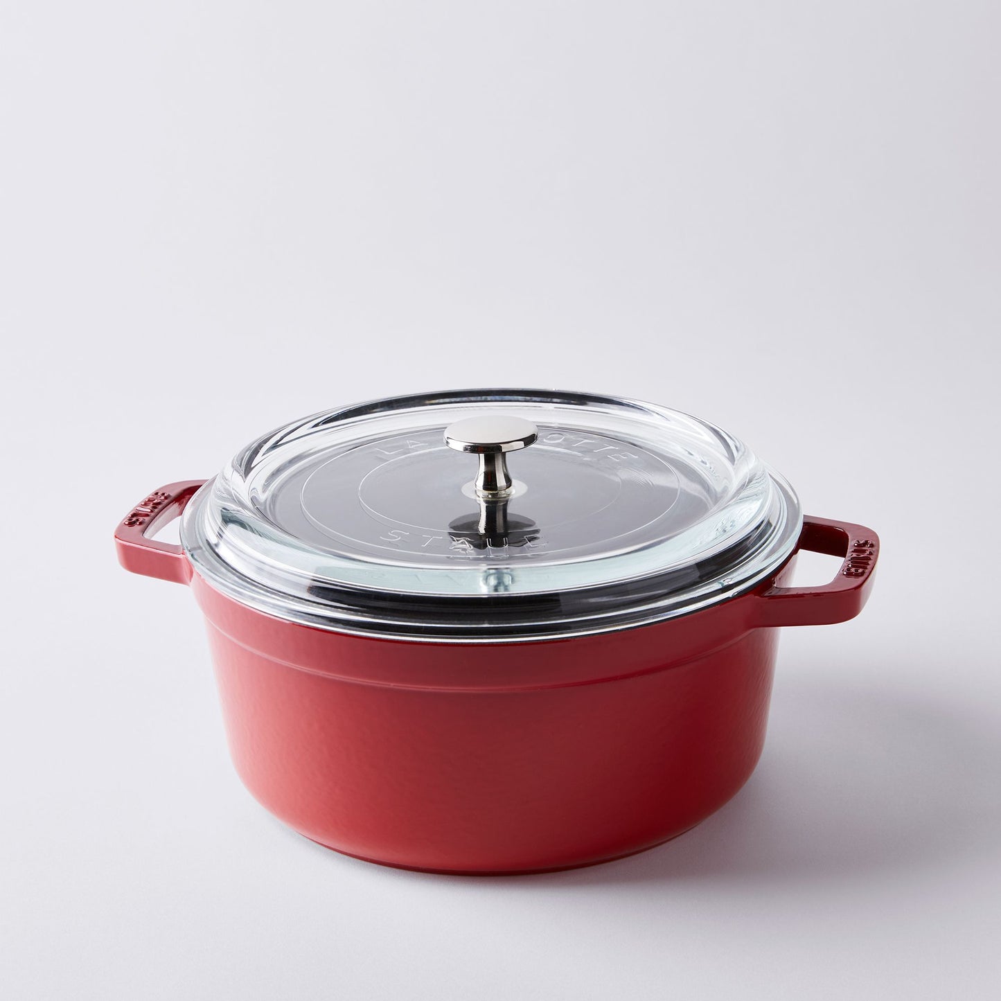 Staub Cast-Iron Cocotte With Glass Lid, 4QT