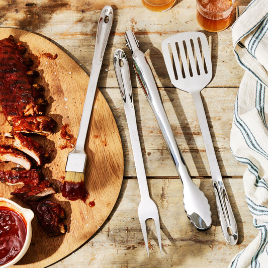 All-Clad 4-Piece Stainless-Steel BBQ Tool Set