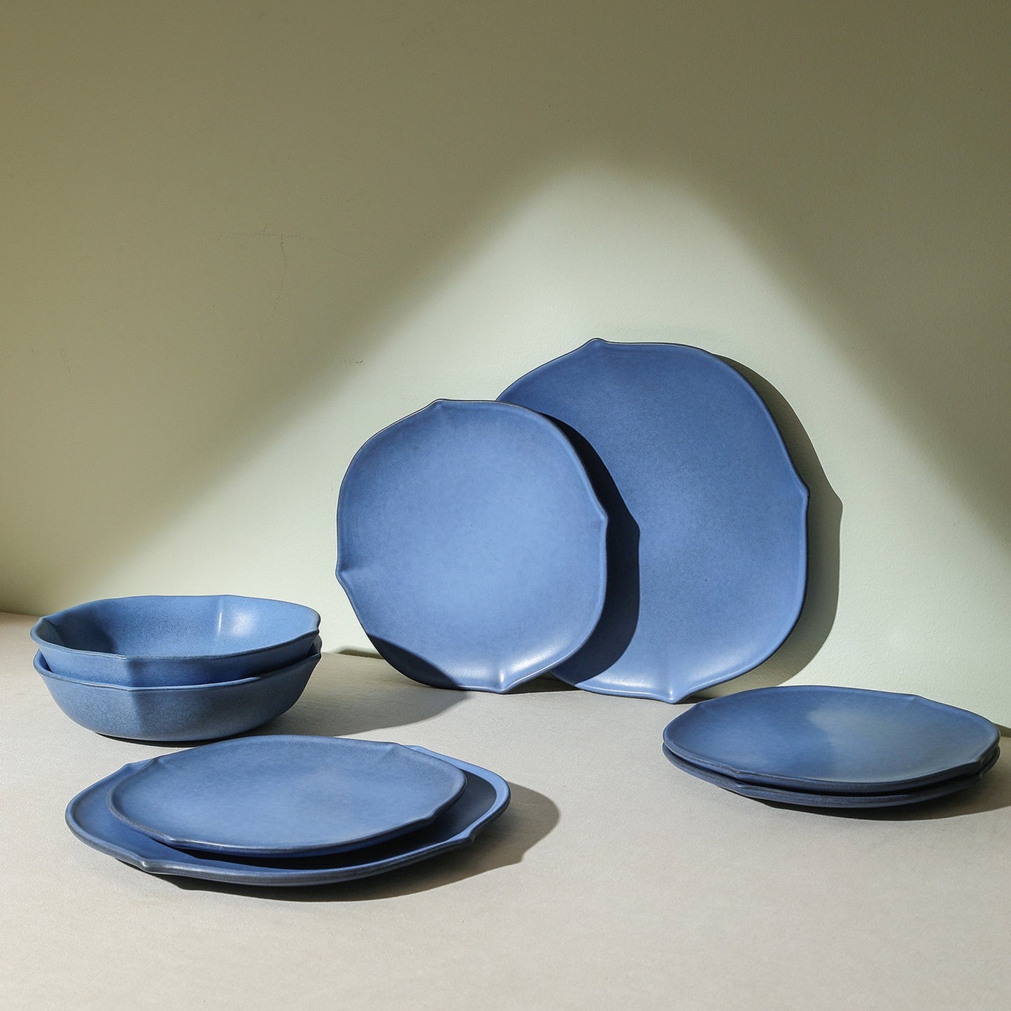 Baskerville Stoneware Dinnerware Set - Blue