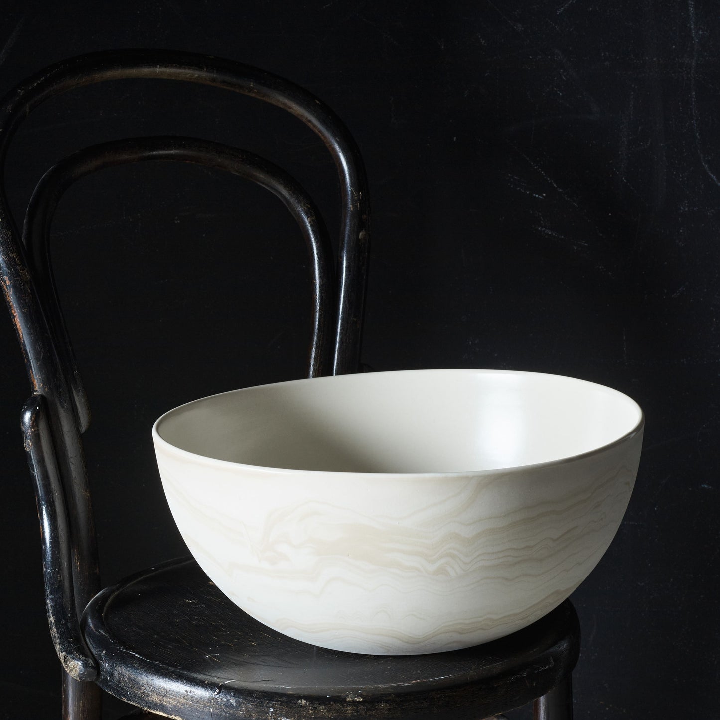 Handmade Marbled Porcelain Serving Bowls by Andrew Molleur
