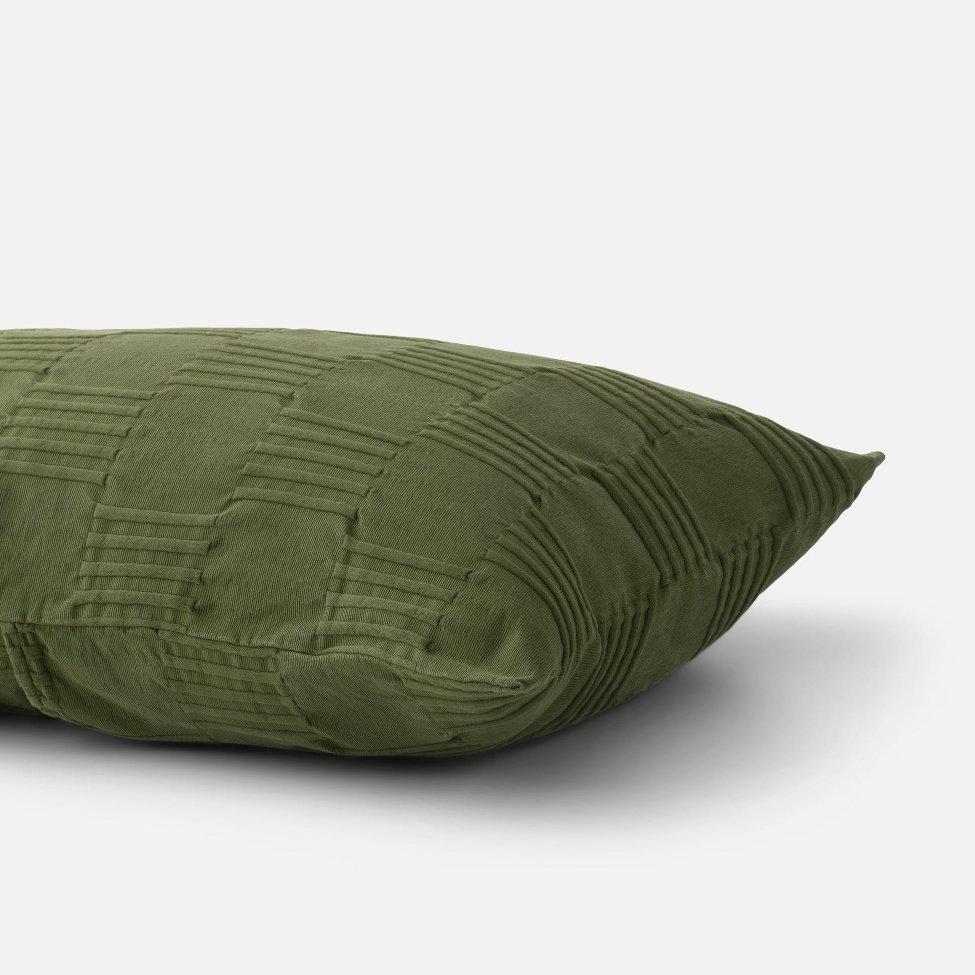 Woven Tally Pillow Sham::alder green::hover