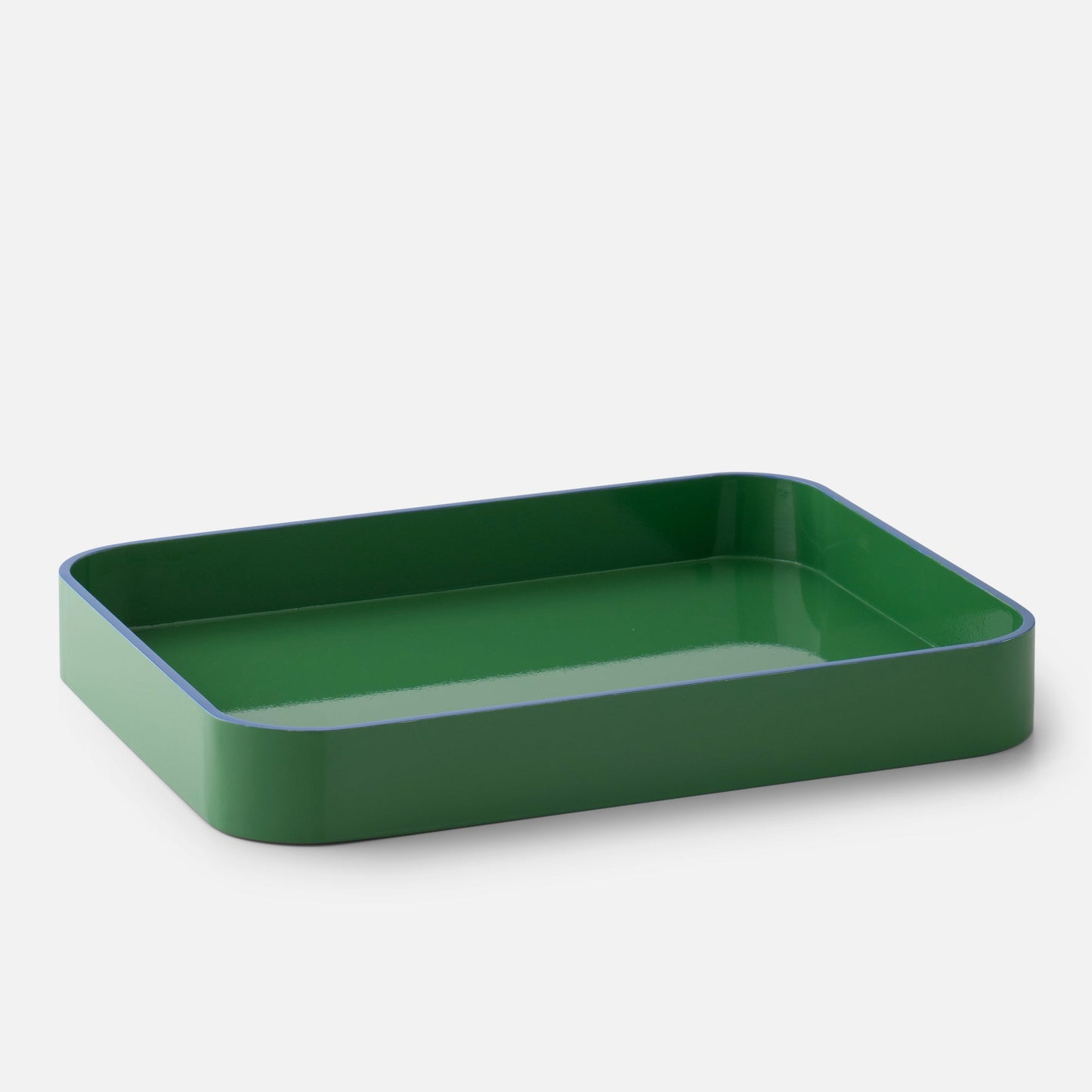 Schoolhouse x Clare V.® Sonia Rectangle Lacquer Tray::juniper-gloss::main