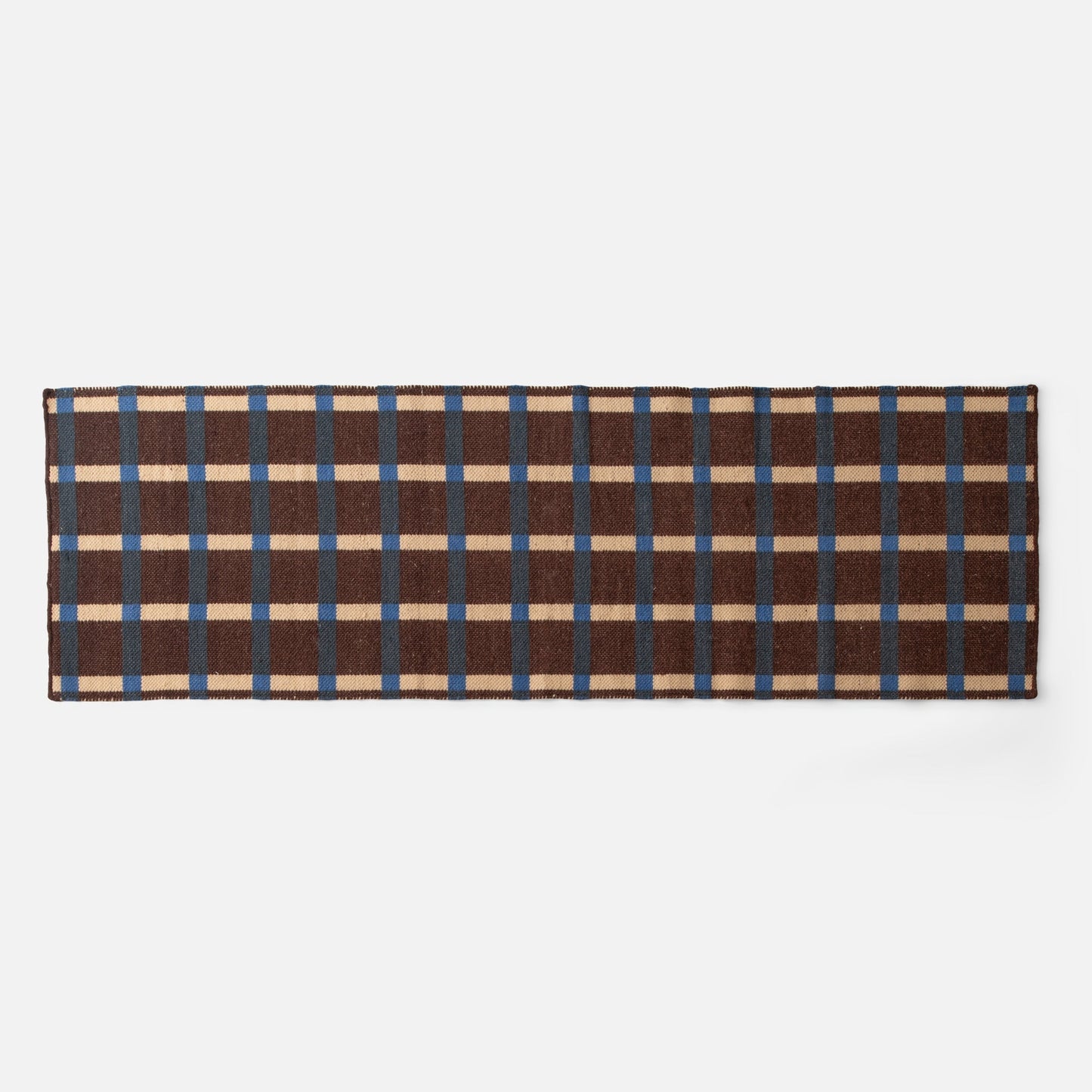 Plaid Wool Reversible Rug