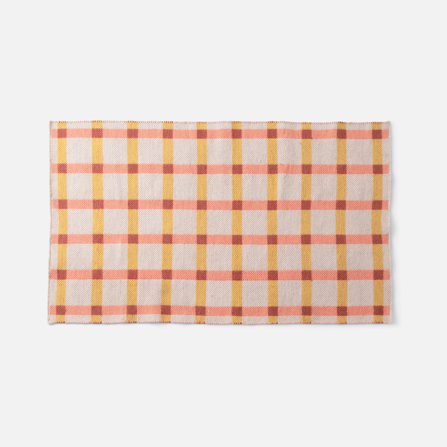 Plaid Wool Reversible Rug