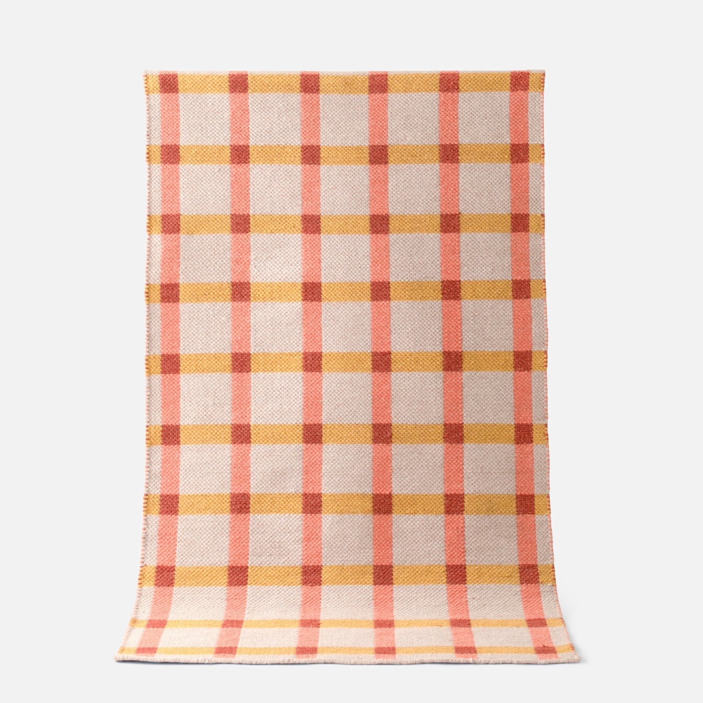 Plaid Wool Reversible Rug