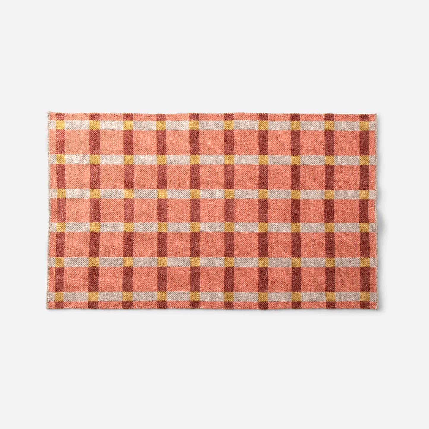 Plaid Wool Reversible Rug