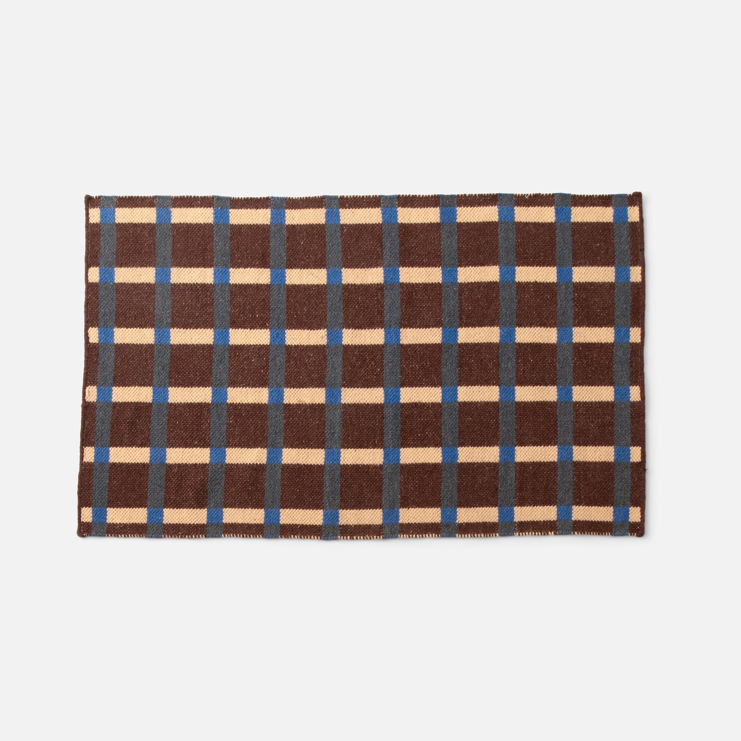Plaid Wool Reversible Rug