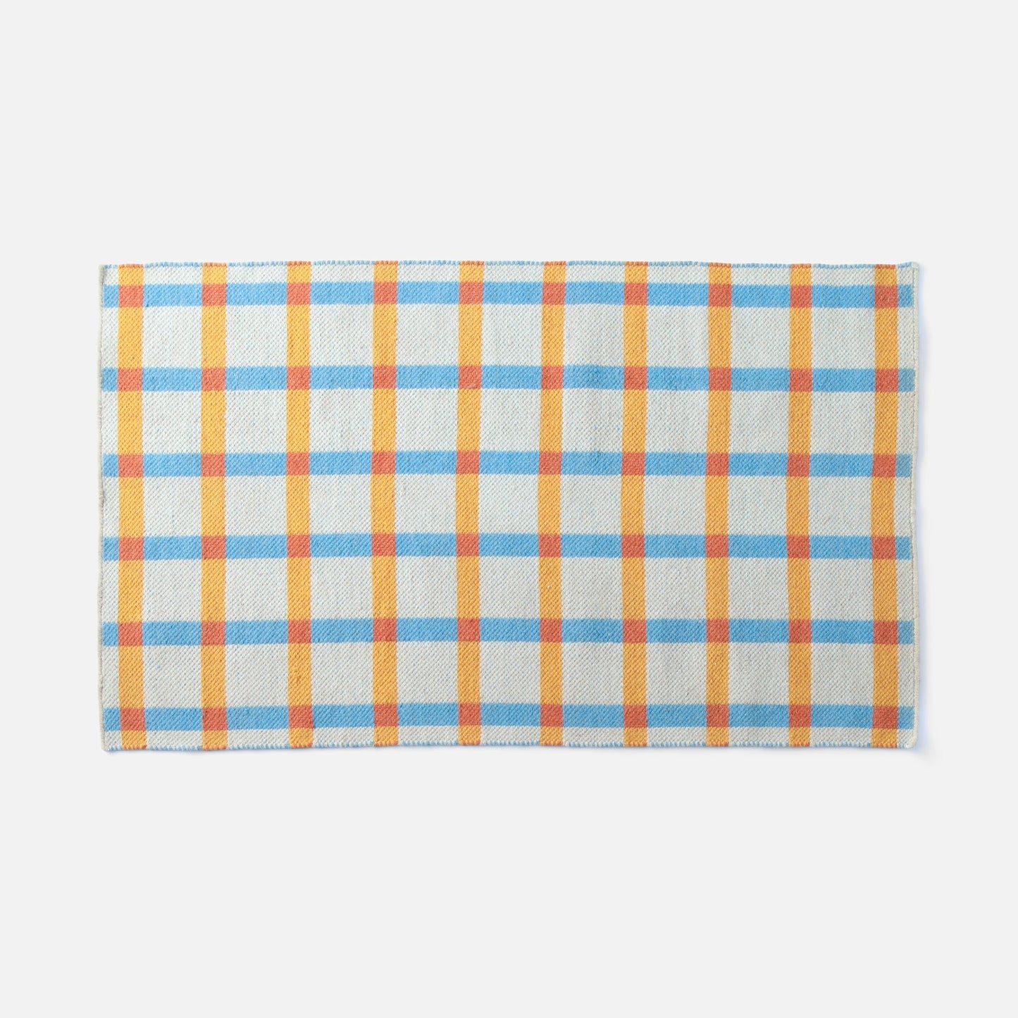 Plaid Wool Reversible Rug