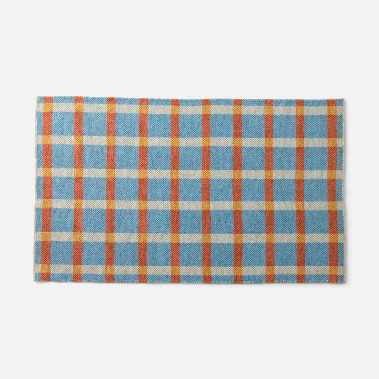 Plaid Wool Reversible Rug