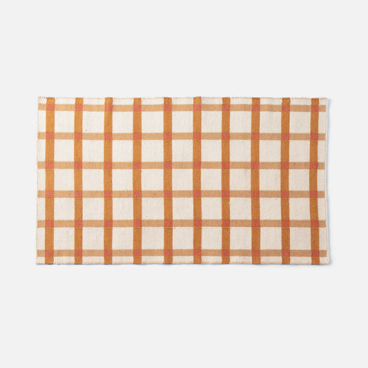 Plaid Wool Reversible Rug