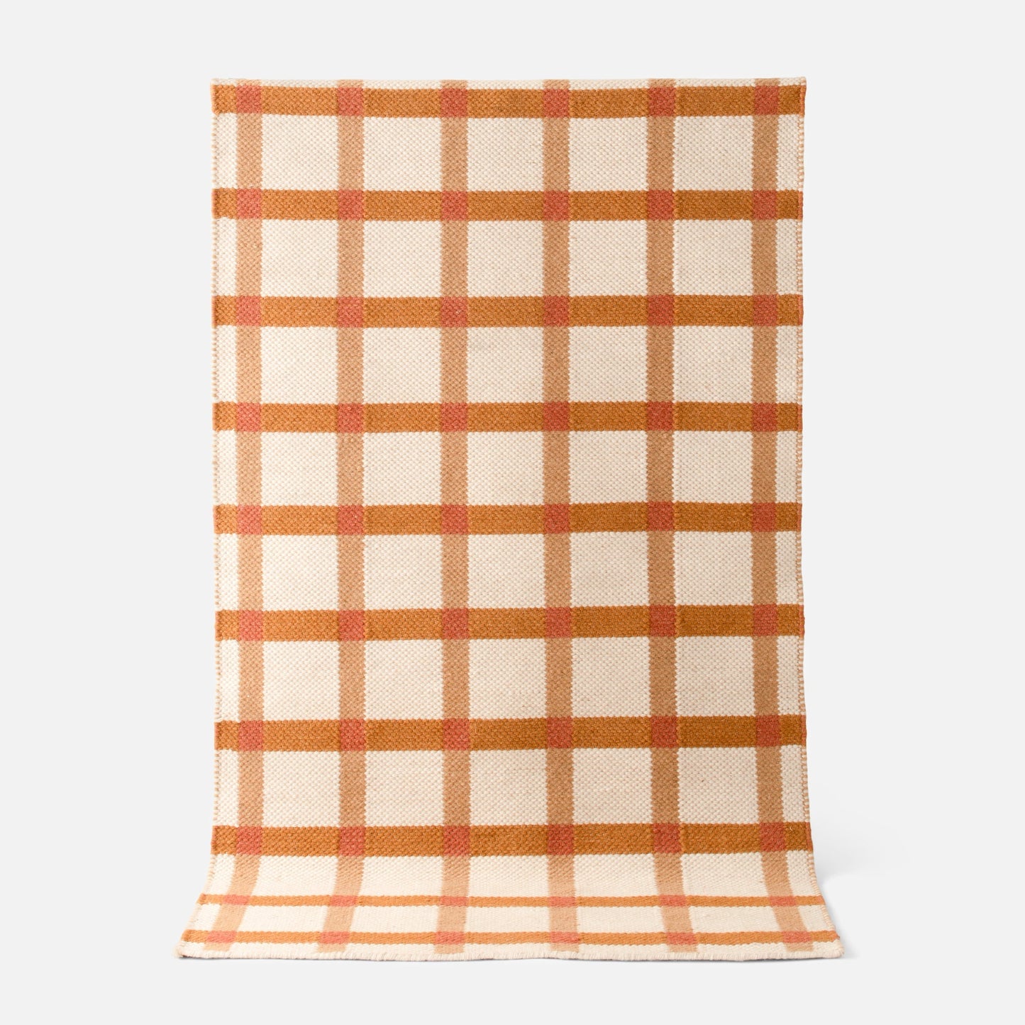 Plaid Wool Reversible Rug