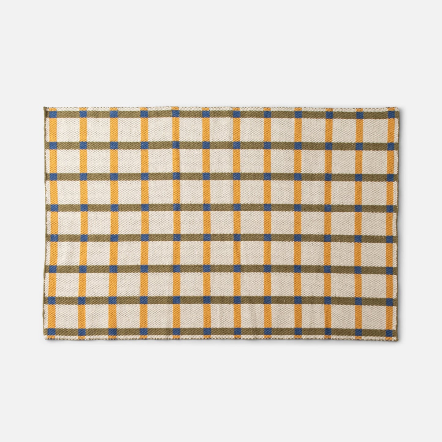 Plaid Wool Reversible Rug