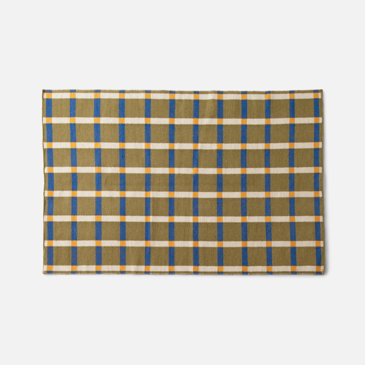 Plaid Wool Reversible Rug