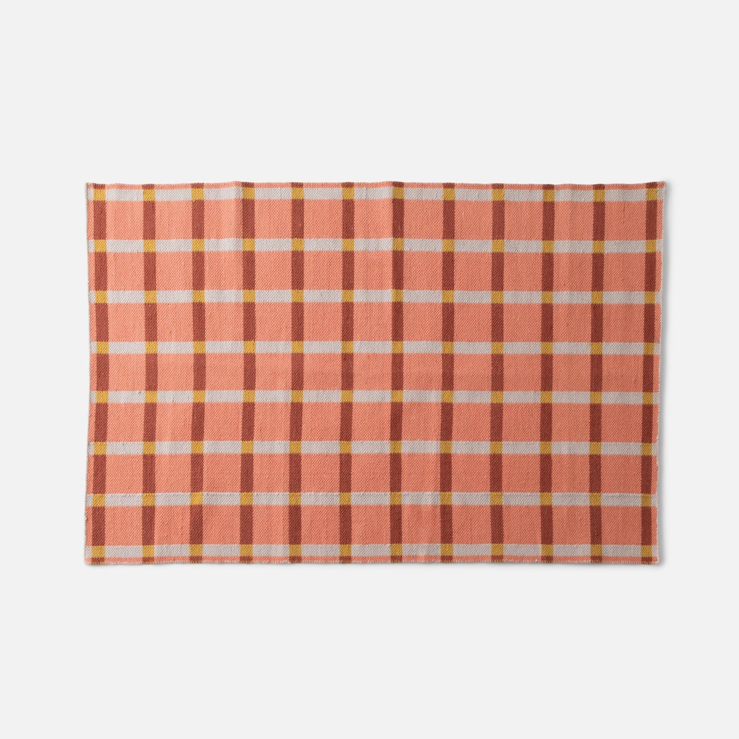 Plaid Wool Reversible Rug