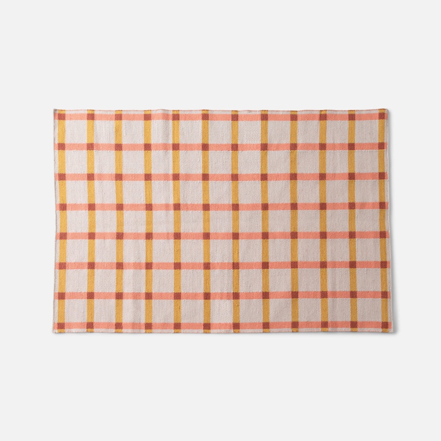 Plaid Wool Reversible Rug