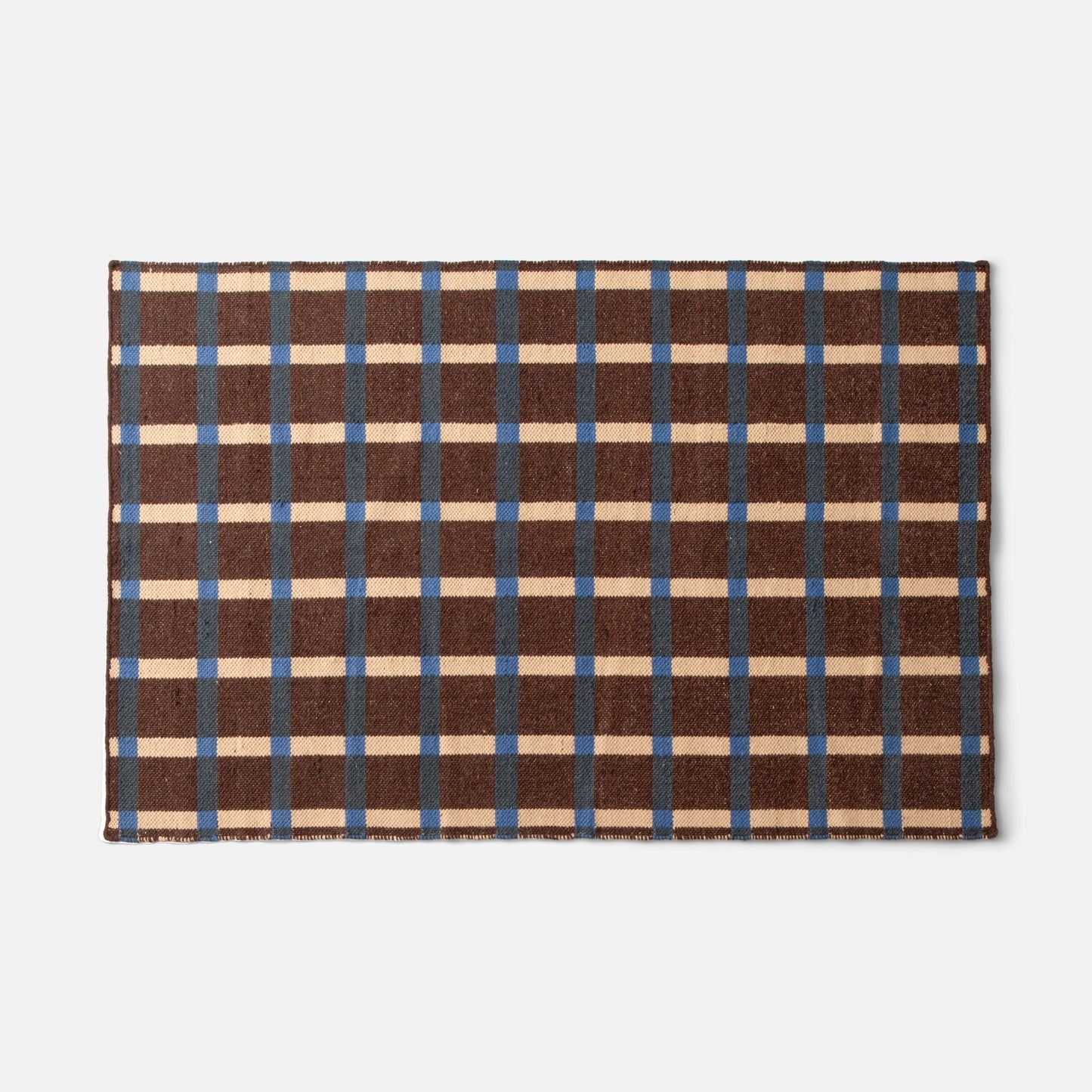 Plaid Wool Reversible Rug