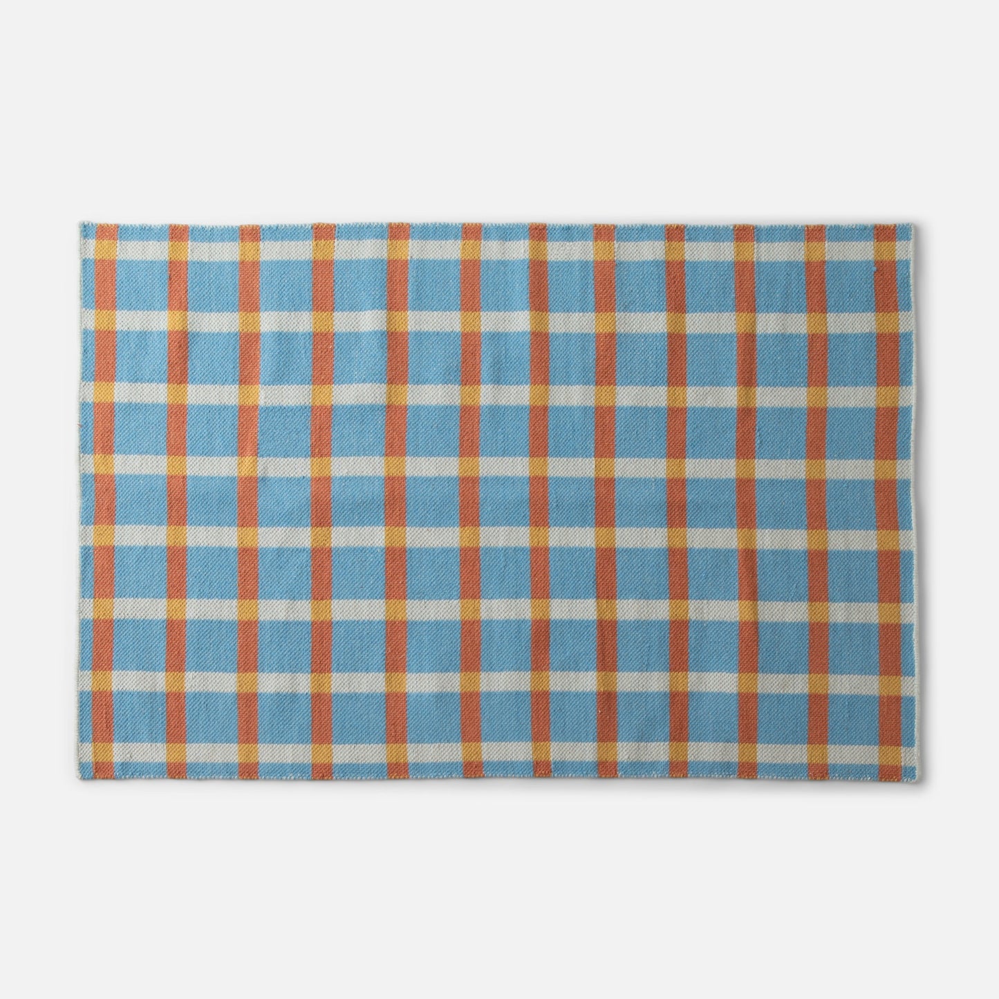 Plaid Wool Reversible Rug