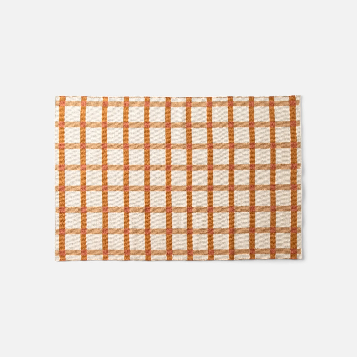 Plaid Wool Reversible Rug