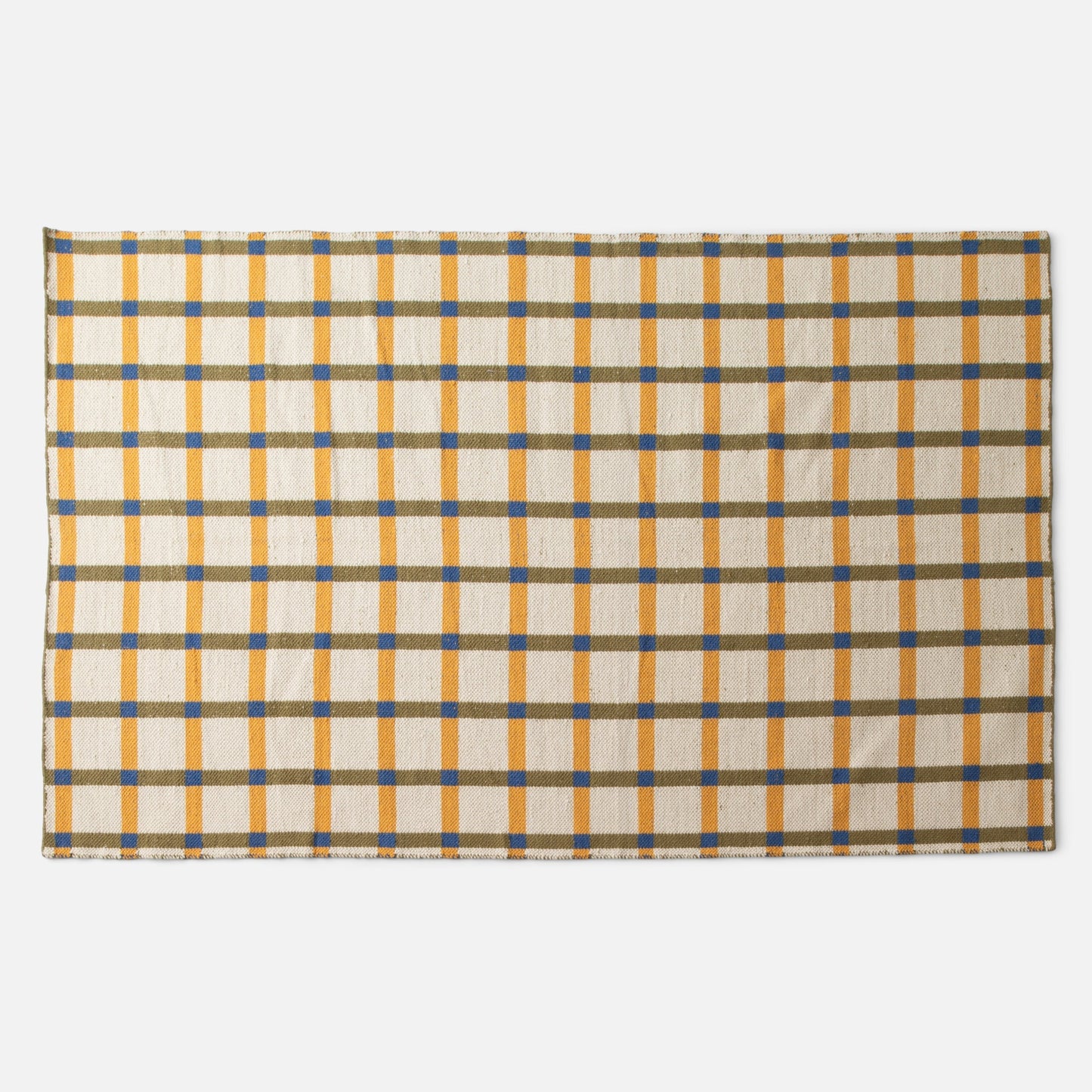Plaid Wool Reversible Rug