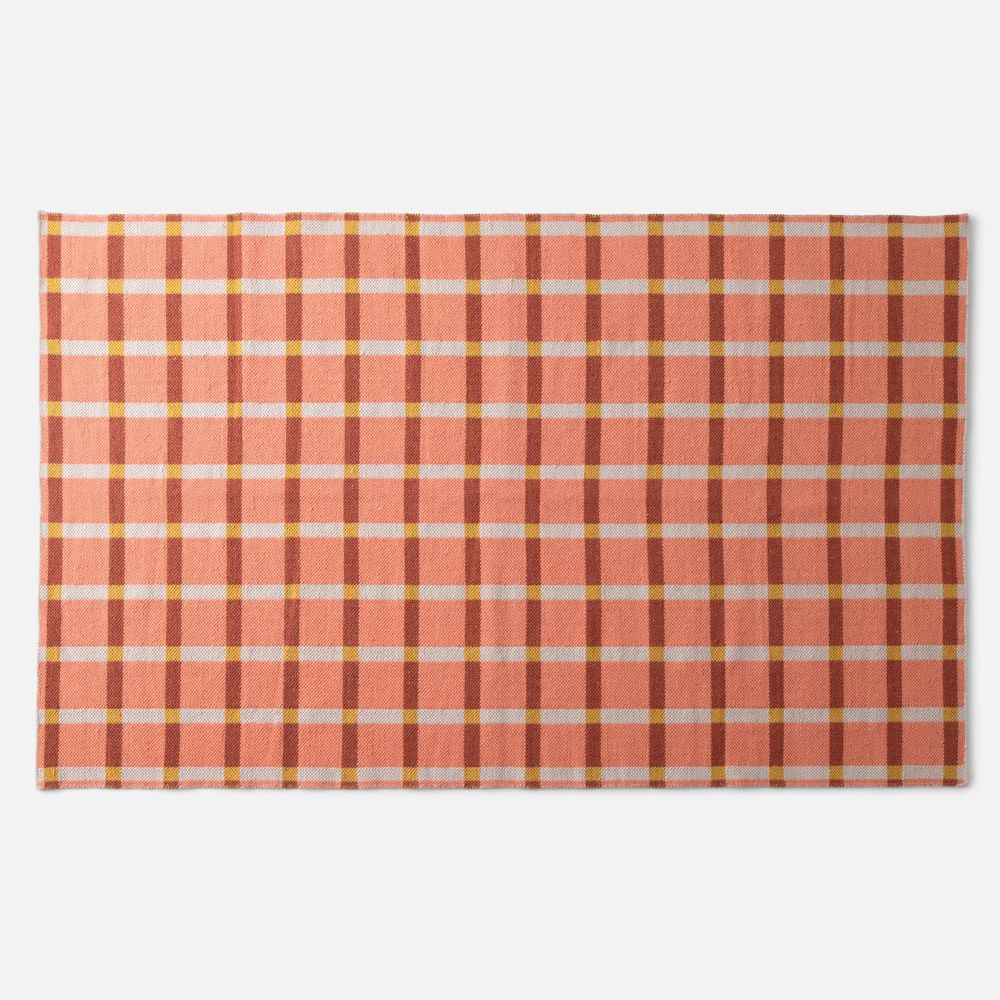 Plaid Wool Reversible Rug