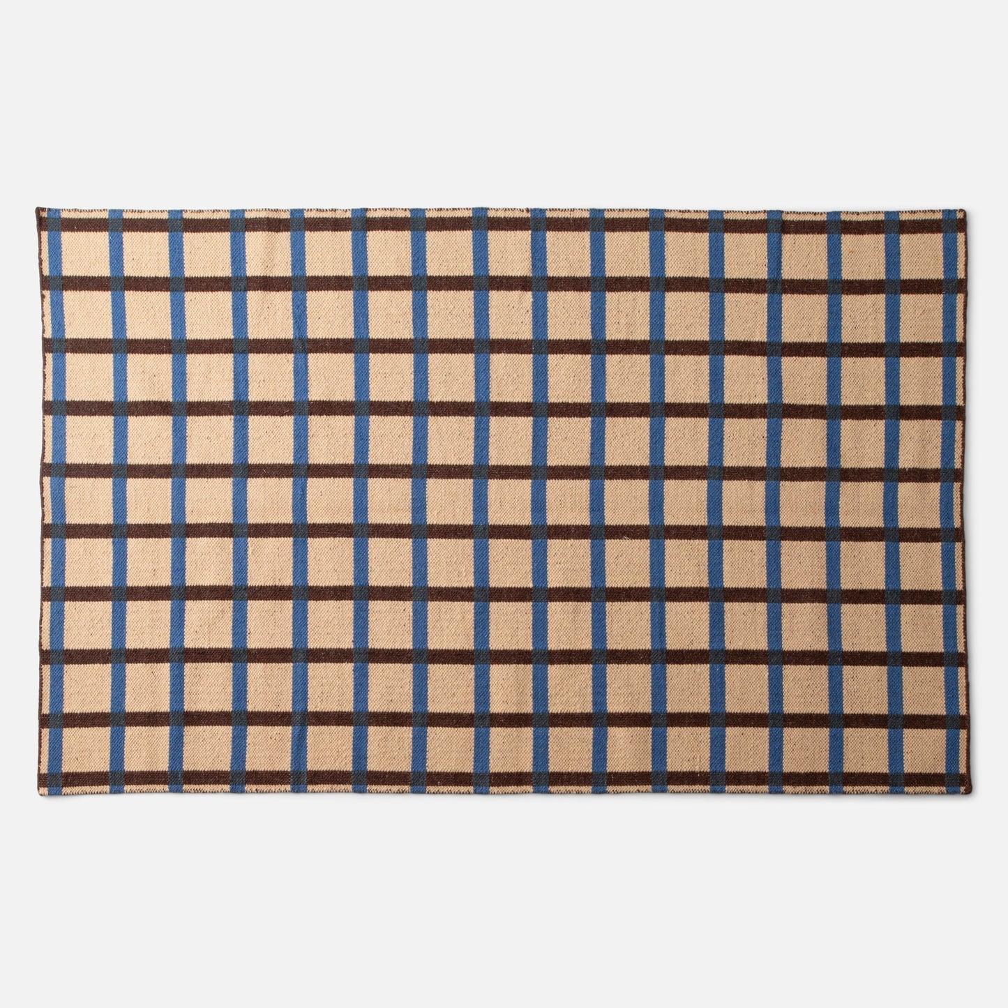 Plaid Wool Reversible Rug